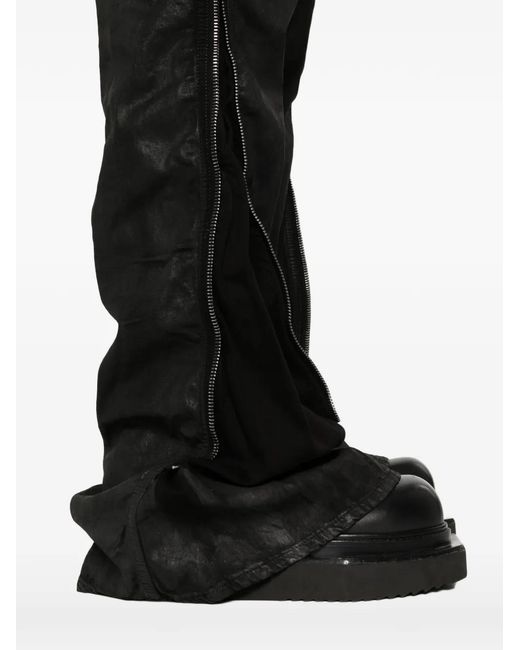 Rick Owens Black Buttoned Zip-Detail Jeans for men