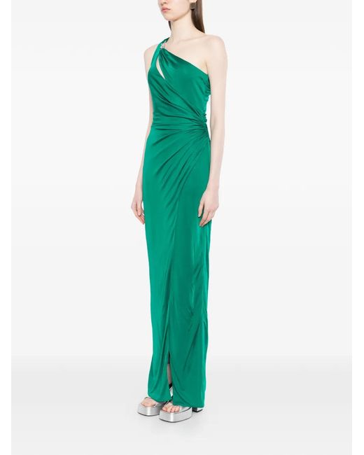 Versace Green Draped Gown Dress