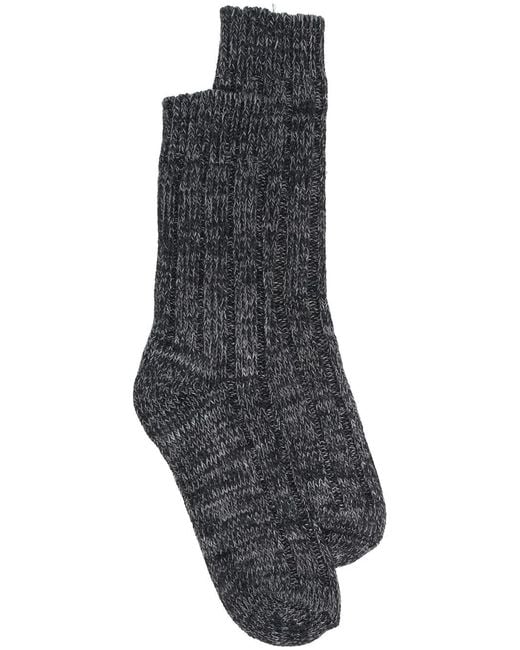 Birkenstock Gray Ribbed-Knit Socks for men