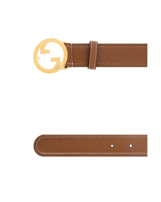 Gucci Brown Caramel Leather Blondie Belt