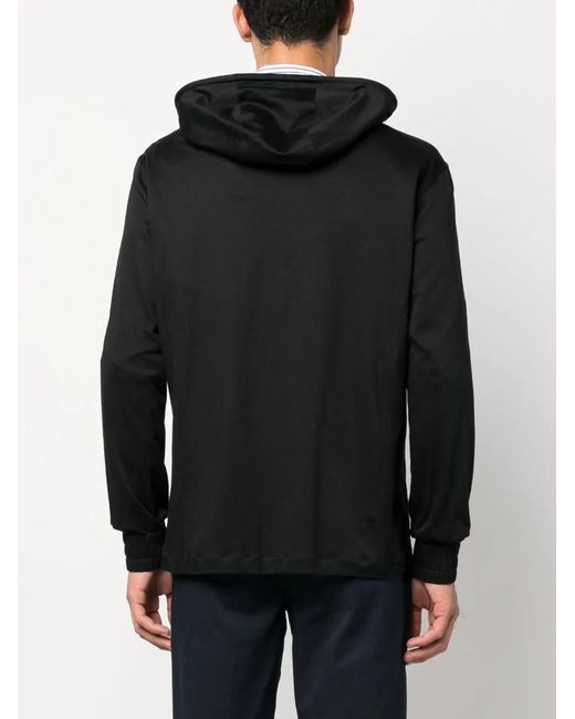 Kiton Black Logo-Charm Hooded Jacket for men