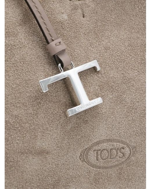 Tod's Multicolor Taupe Leather Handbag