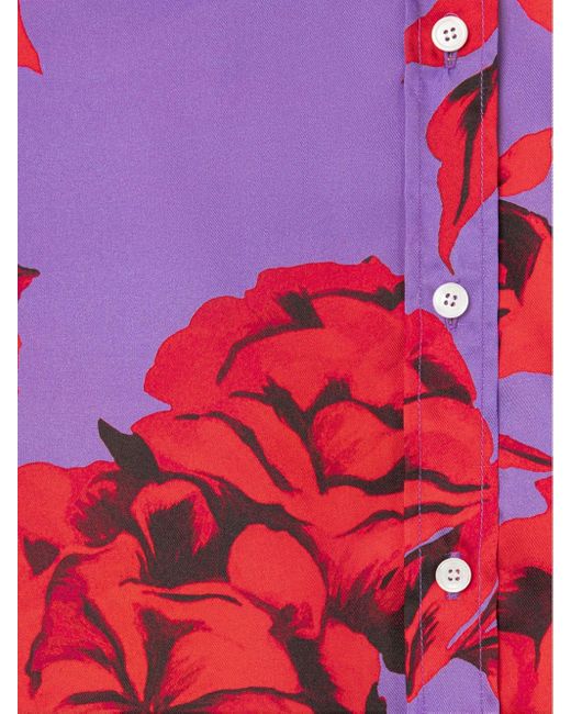 AZ FACTORY Red Hemd mit Hibiskus-Print