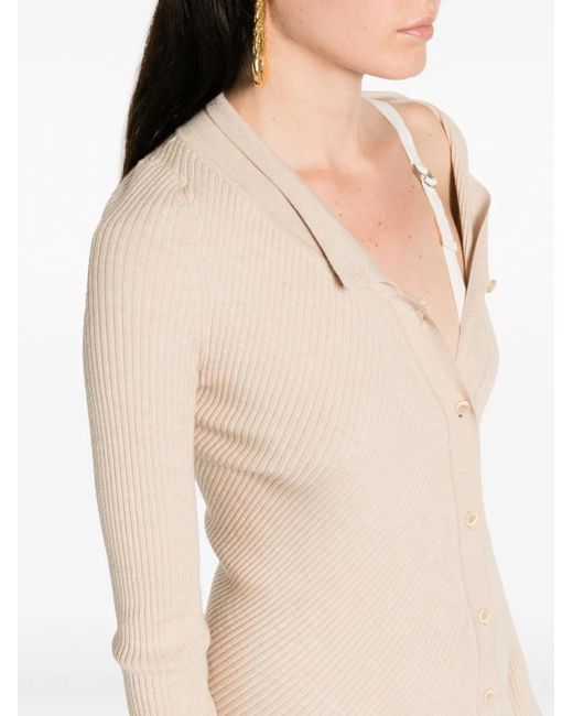 Jacquemus Natural La Robe Maille Colin Dress