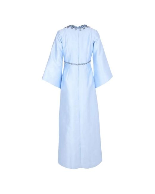 Baruni Blue Sahara Embellished Maxi Dress