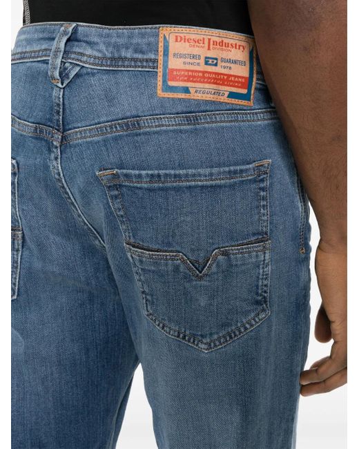 DIESEL Blue Larkee-Beex Tapered Jeans for men