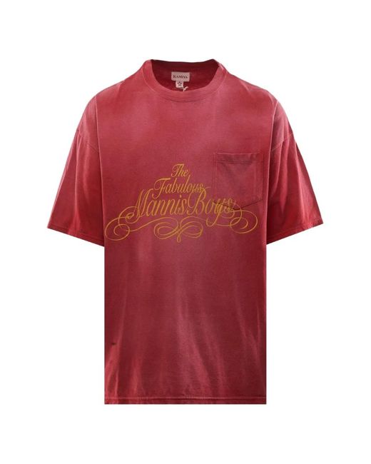 KAMIYA Red X Maison Mihara Yasuhiro Pocket T-Shirt for men