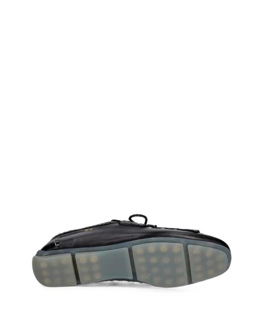 Wales Bonner White Studded Fringed Loafers