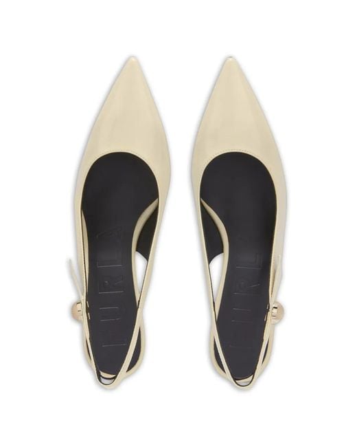 Furla Natural Sfera Slingback Leather Pumps