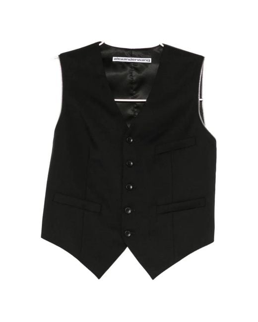 Alexander Wang Black Single-Breasted Waistcoat