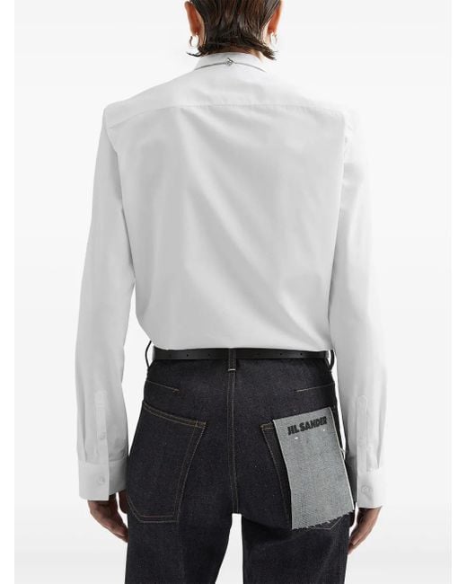 Jil Sander Tuesday Blouse in het White