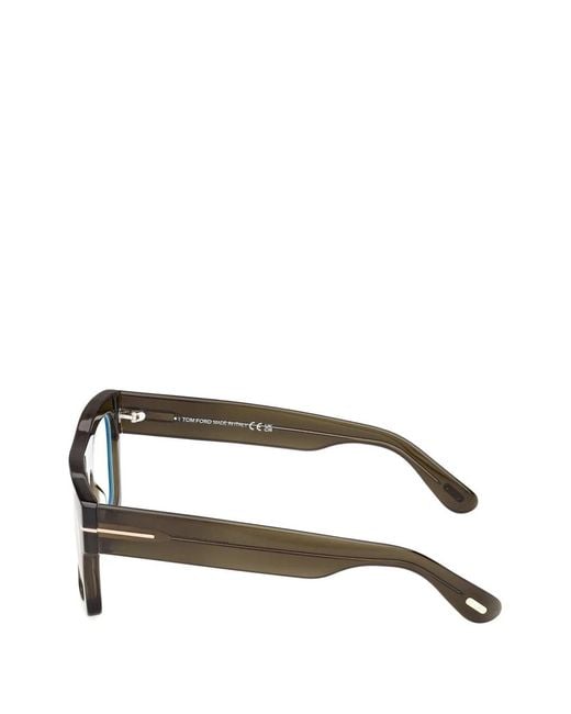 Tom Ford Black Square-Frame Glasses for men