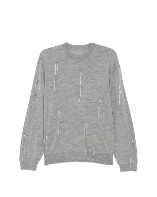 JNBY Gray Fringed T-Shirt