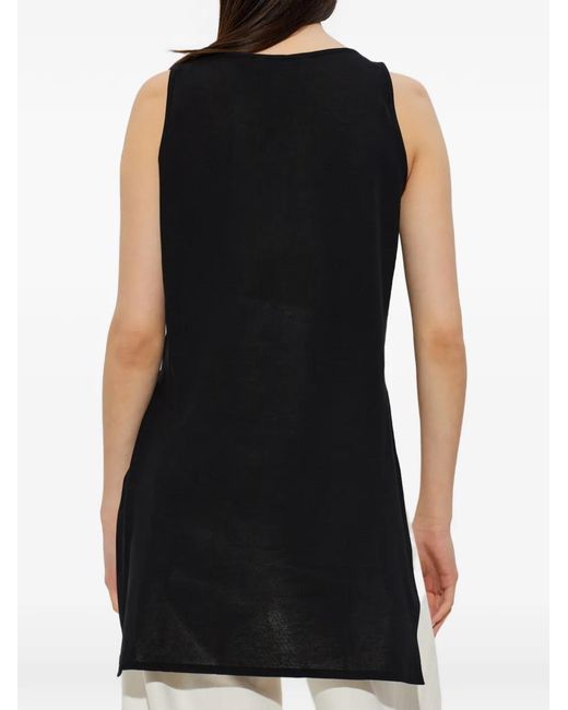 DARKPARK Black Side Slit Tank Top