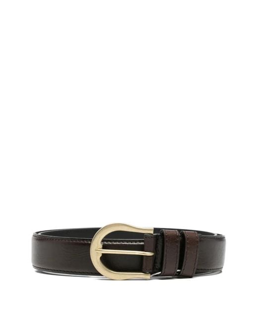 TONYWACK White Buckle Leather Belt for men