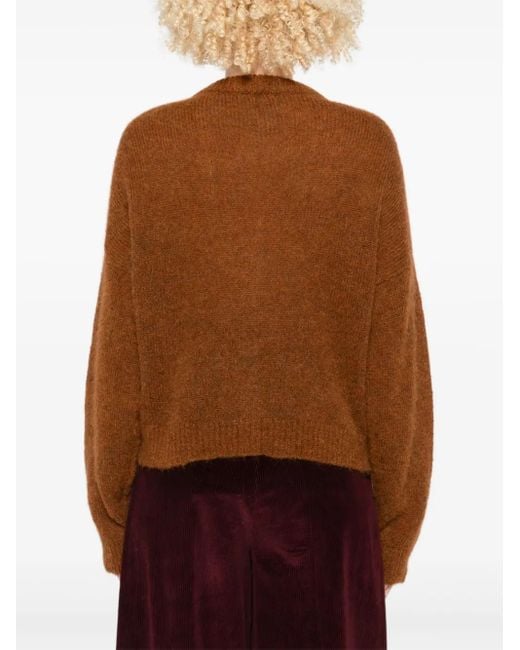 Niu Brown Button-Front Cardigan