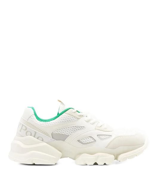 Marc O' Polo White Mesh-Paneled Chunky Sneakers