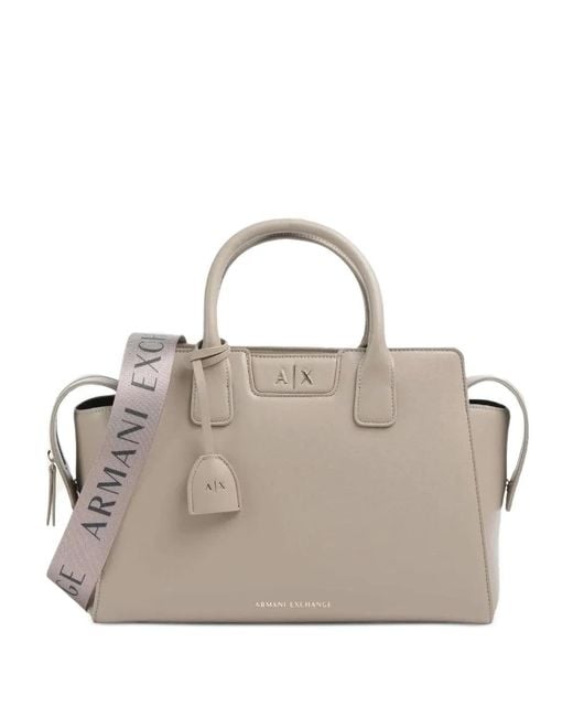 ARMANI EXCHANGE Metallic Logo-Detail Tote Bag