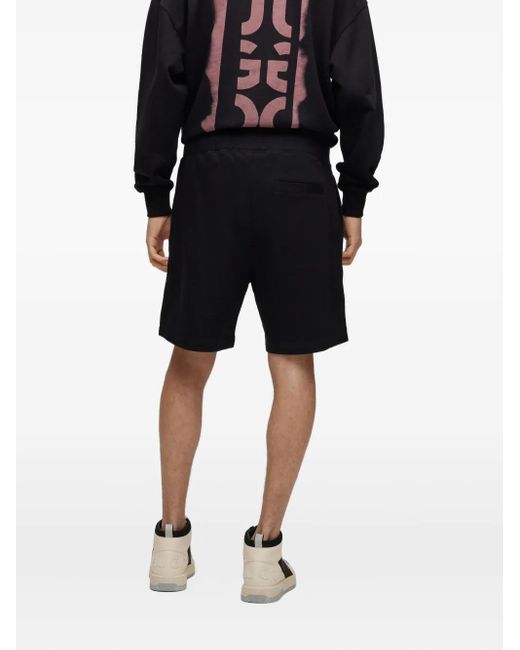 Bermudas Graffiti Logo con cordones HUGO de hombre de color Black