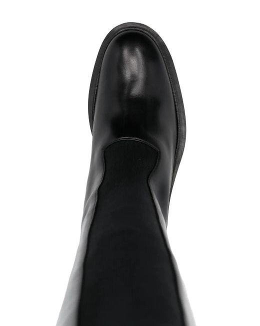 Jil Sander Black Knee-High Leather Boots