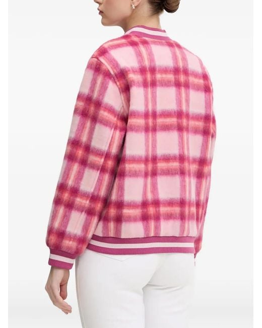 Benetton Pink Checked Zip Jacket