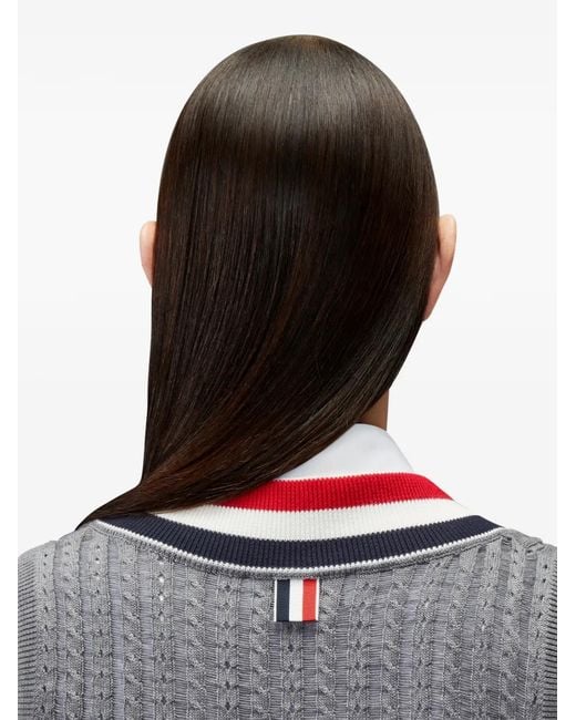 Thom Browne Gray Cricket Stripe Vest