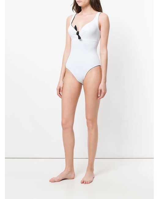 Fisico Black Bow-Detail Swimsuit