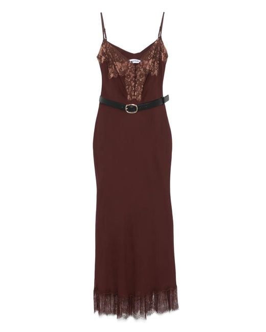 Self-Portrait Purple Lace Insert Midi Dress