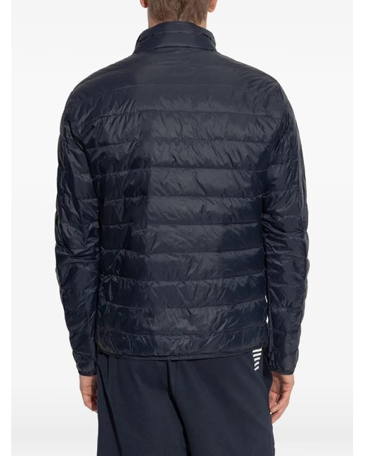 Giacca Trapuntata Con Zip di EA7 in Blue da Uomo