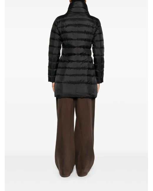 Peuterey Black Quilted High-Neck Coat