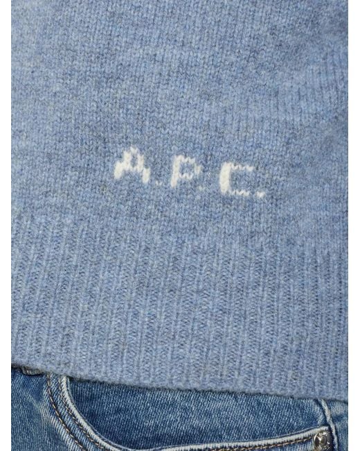 A.P.C. Blue Logo-Detail Cardigan