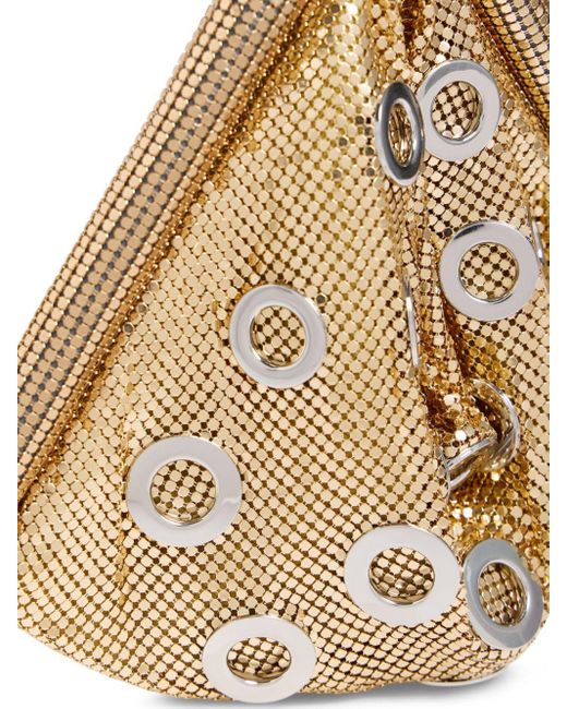Rabanne Natural Chainmail Eyelet Clutch Bag