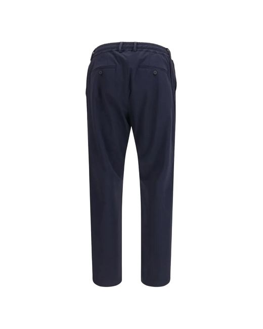 Cruna Blue Button Pleated Trousers for men