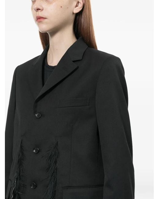 Comme des Garçons Black Button-Up Coat