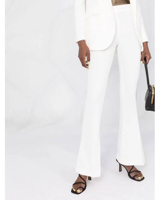 Pantalon Évasé À Taille Haute Blanca Vita en coloris White