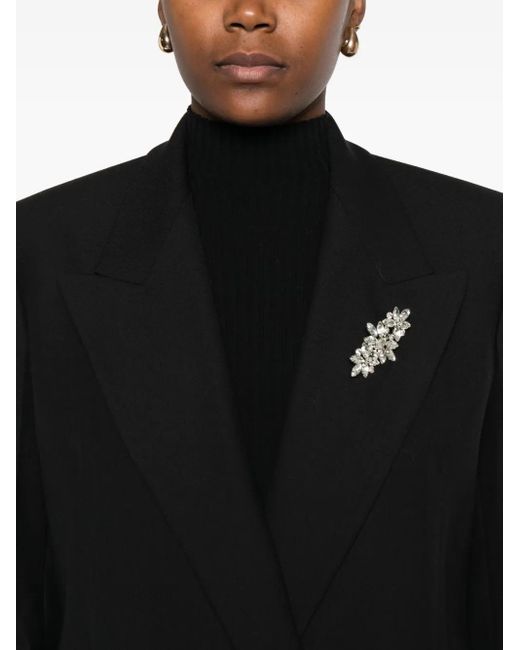 Maje Black Double-Breasted Blazer