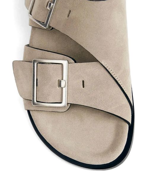 Alohas White Alba Buckle Strap Sandals for men