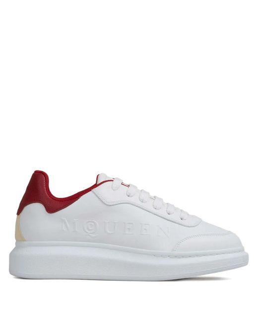 McQueen White Oversized Embossed Trainers for men