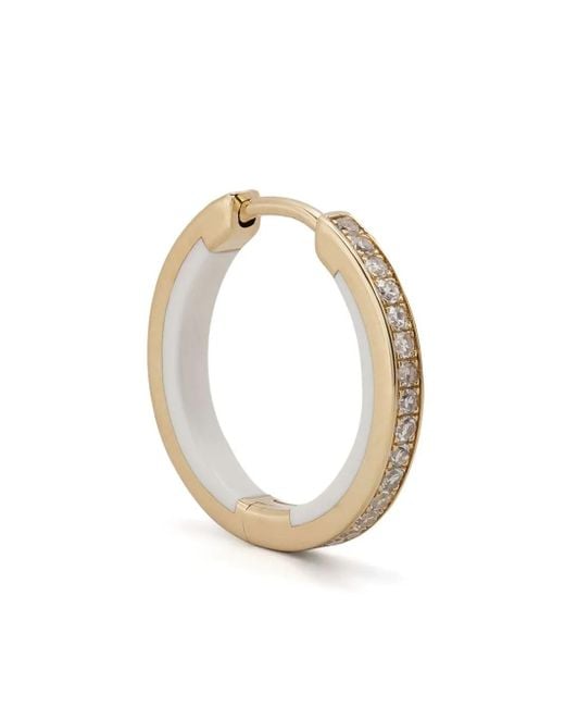 Maria Black Metallic 14K Diamond Hoop Earring