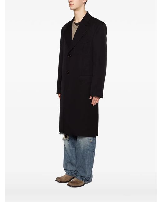 Our Legacy Black Dolphin Buttoned Coat for men