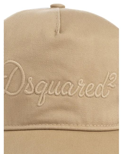 DSquared² Natural Logo-Embroidered Baseball Cap