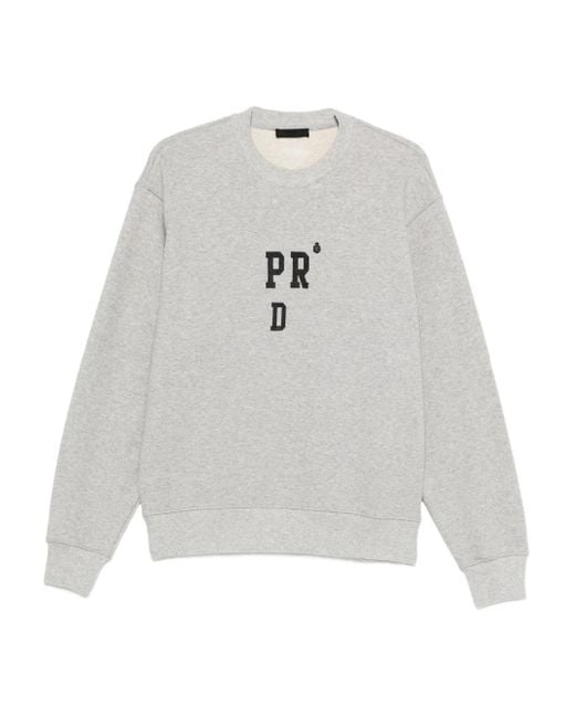 Sudadera con logo bordado Prada de hombre de color White