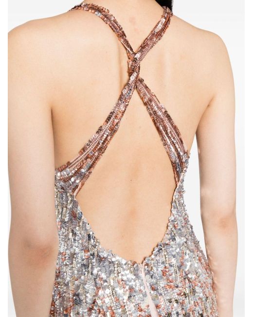 Jenny Packham Metallic Margot Sequin Gown