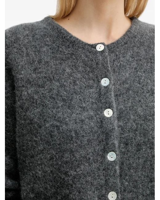 American Vintage Gray Button-Front Mohair Cardigan