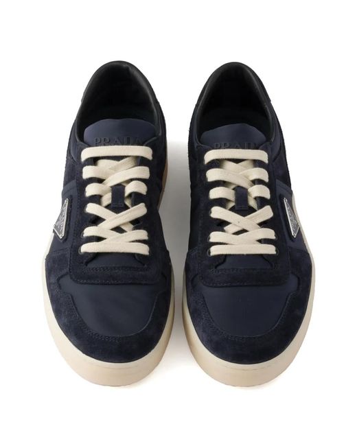Prada Blue 'Downtown' Sneakers for men