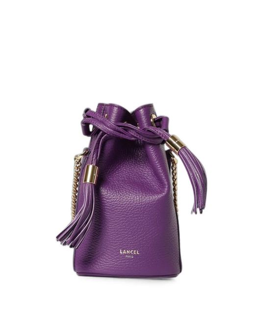 Lancel Purple Mini Premiere Flirt Bucket Bag