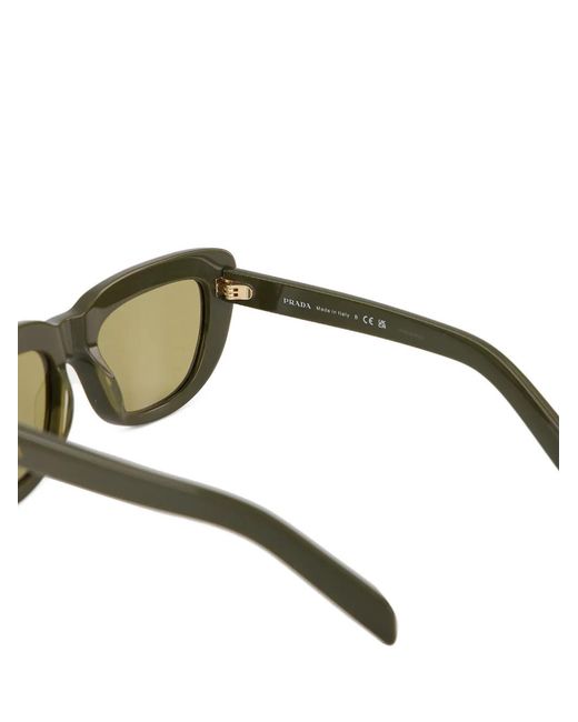 Prada Green Rectangle-Frame Sunglasses