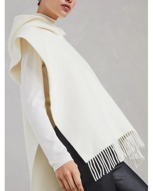 Brunello Cucinelli White Fringed Cape