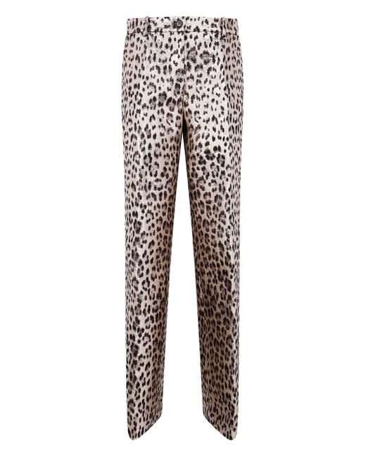 P.A.R.O.S.H. Gray P. A.R. O.S. H. Jacquard Lurex Trousers