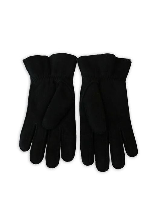 Dolce & Gabbana Black Suede Gloves for men